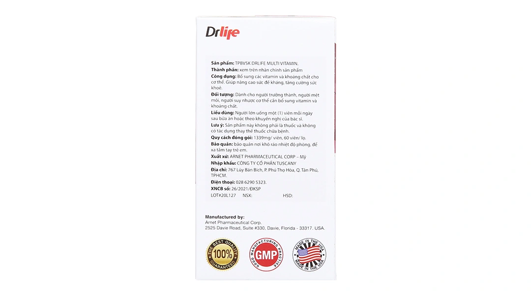 Combo 4 hộp Drlife Multivitamin hỗ trợ nâng cao sức đề kháng hộp 60 viên - 3